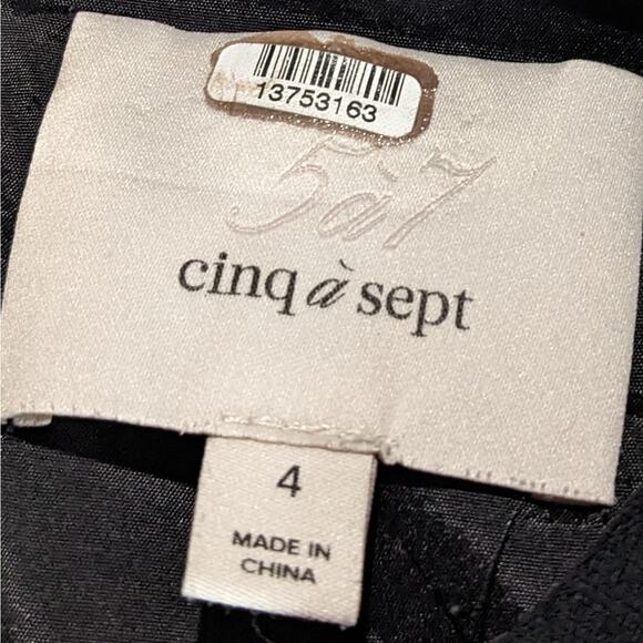 Cinq a Sept Natalia Gathered Ruched Mini Party Cocktail Dress Black Women's 4 - Picture 9 of 11